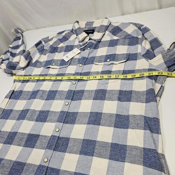 LUCKY BRAND Men’s Snap Long-Sleeve Flannel Plaid Shirt Size Large - Picture 3 of 9